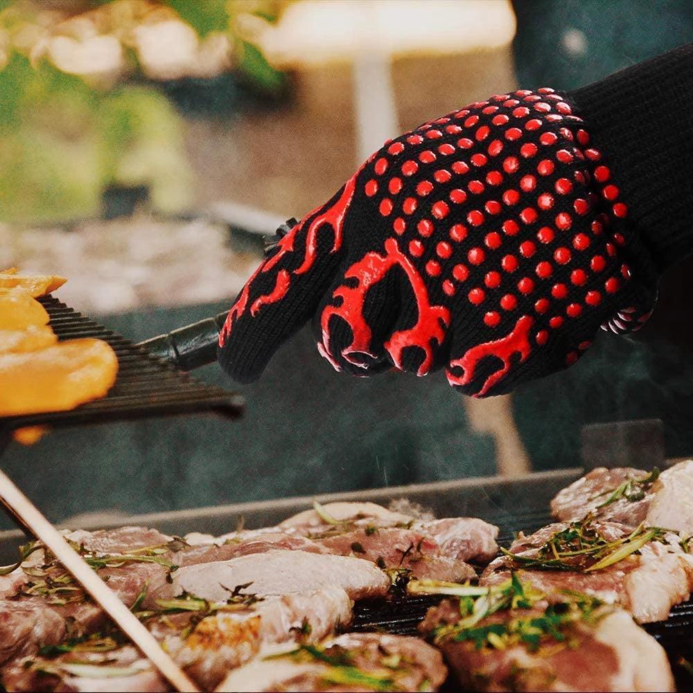 BBQ Grill Gloves – High Temperature Resistance Oven Mitts for Safe Grilling image 1