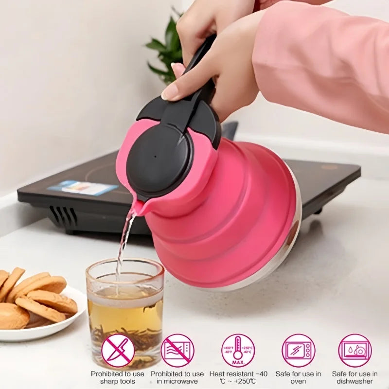 1500ML Collapsible Silicone Kettle – Perfect for Camping and Hiking image 2