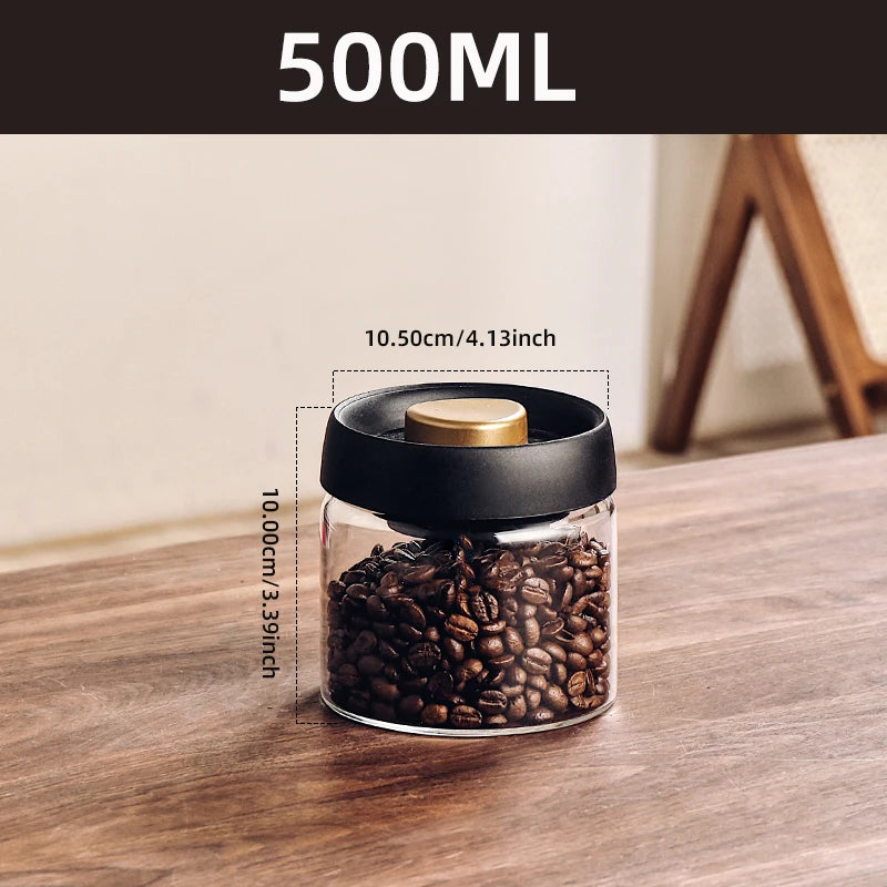 Vacuum Sealed Jar for Fresh Coffee Bean Storage – Kitchen Essential image 6