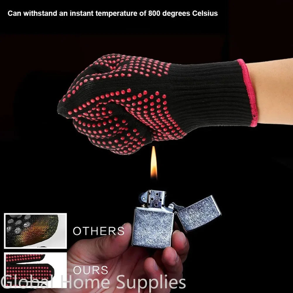 Barbecue Anti-scald Gloves – Heat Resistant BBQ Oven Gloves for Cooking image 0