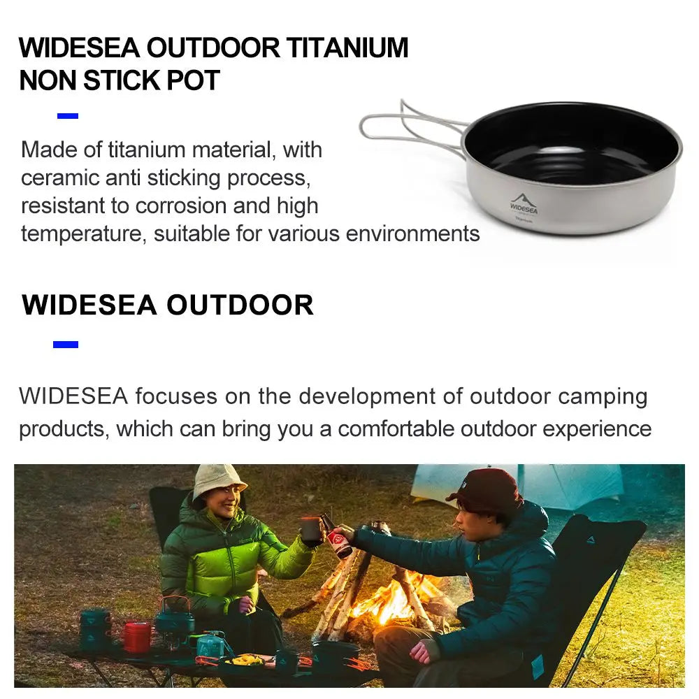 Widesea Camping Tableware Titanium Cookware Set – Ultimate Outdoor Cooking Companion image 4