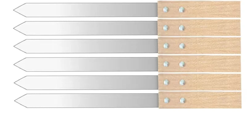Premium Stainless Steel Kebab Skewers for Global Culinary Delights - 6pcs-40cm image