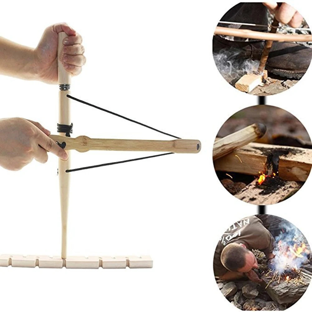 Bow Drill Fire Starter Kit – Essential Outdoor Survival Tool image 2