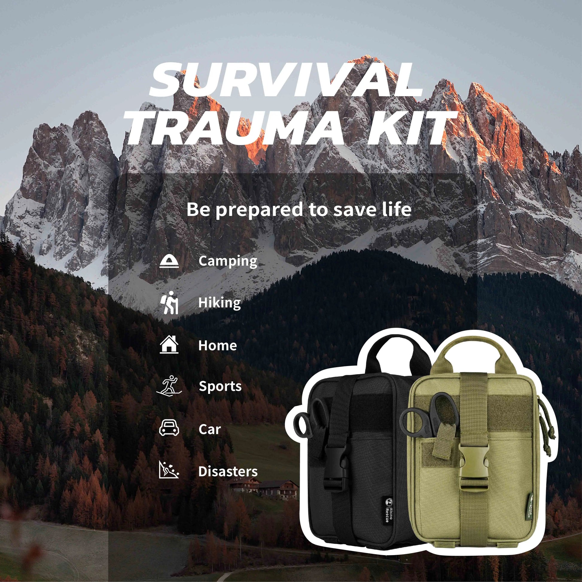 Rhino Rescue Emergency First Aid Kit – Tactical IFAK Molle Pouch image 5