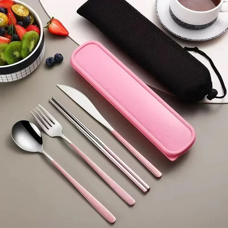 Portable Cutlery Set – 304 Stainless Steel Travel Tableware with Case image 16