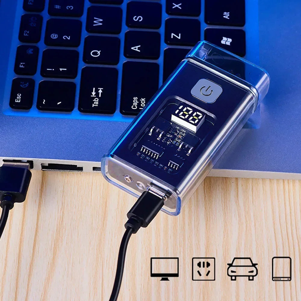 Stylish USB Rechargeable Electric Lighter – Dual ARC Plasma for Outdoor Use image 3