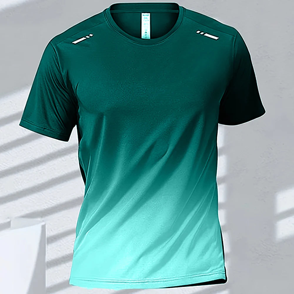 Men's Quick-Drying Gradient Sports T-Shirts – Perfect for Fitness &amp; Outdoor Activities - S51TX6036, 4XL image