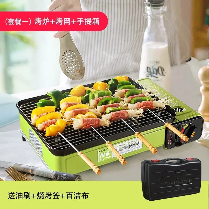 Portable Barbecue Stove – Smokeless Grill &amp; Dual-Purpose Gas Oven - A1 image
