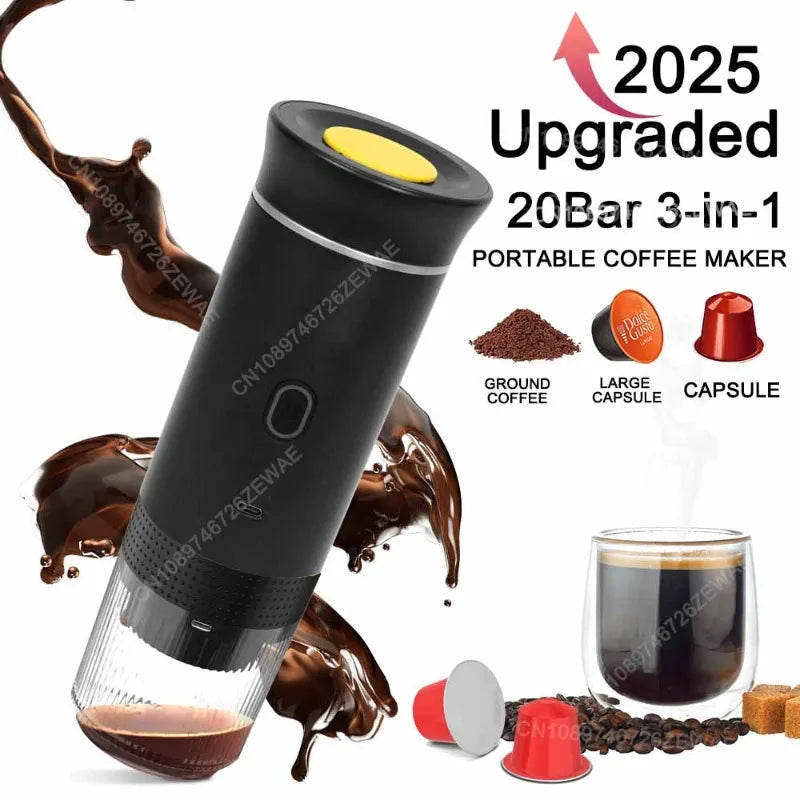 20Bar Upgraded Portable Espresso Machine – Perfect for Coffee Lovers on the Go image 0
