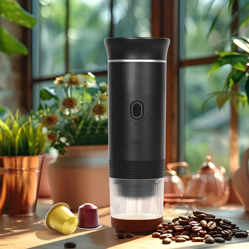 20Bar Upgraded Portable Espresso Machine – Perfect for Coffee Lovers on the Go - black image