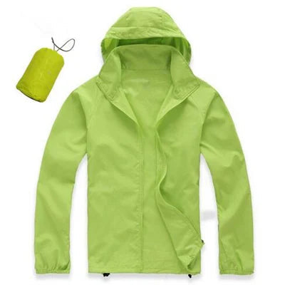 DIMUSI Men's &amp; Women's Quick Dry UV Protection Windbreaker Jacket - Fruit Green, S image