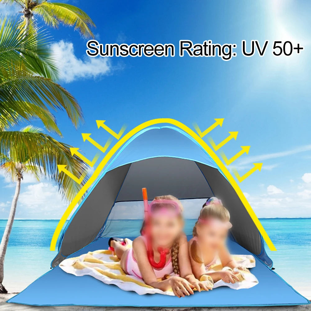 Quick Automatic Beach Tent – Portable Sun Shelter for Outdoor Adventures image 3