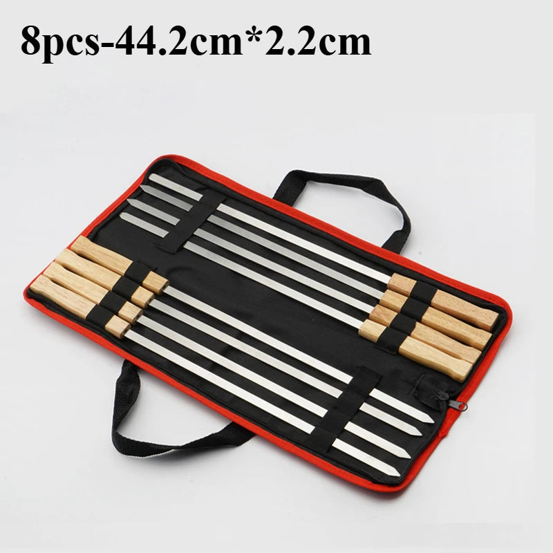 Premium Stainless Steel Kebab Skewers for Global Culinary Delights image 6