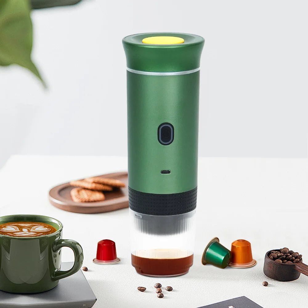 20Bar Upgraded Portable Espresso Machine – Perfect for Coffee Lovers on the Go - green image