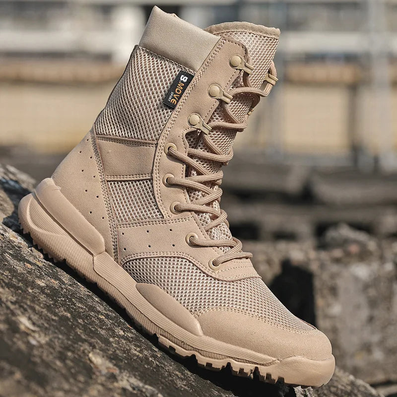 Summer Breathable Desert Hiking Boots for Men – Tactical and Lightweight image 0