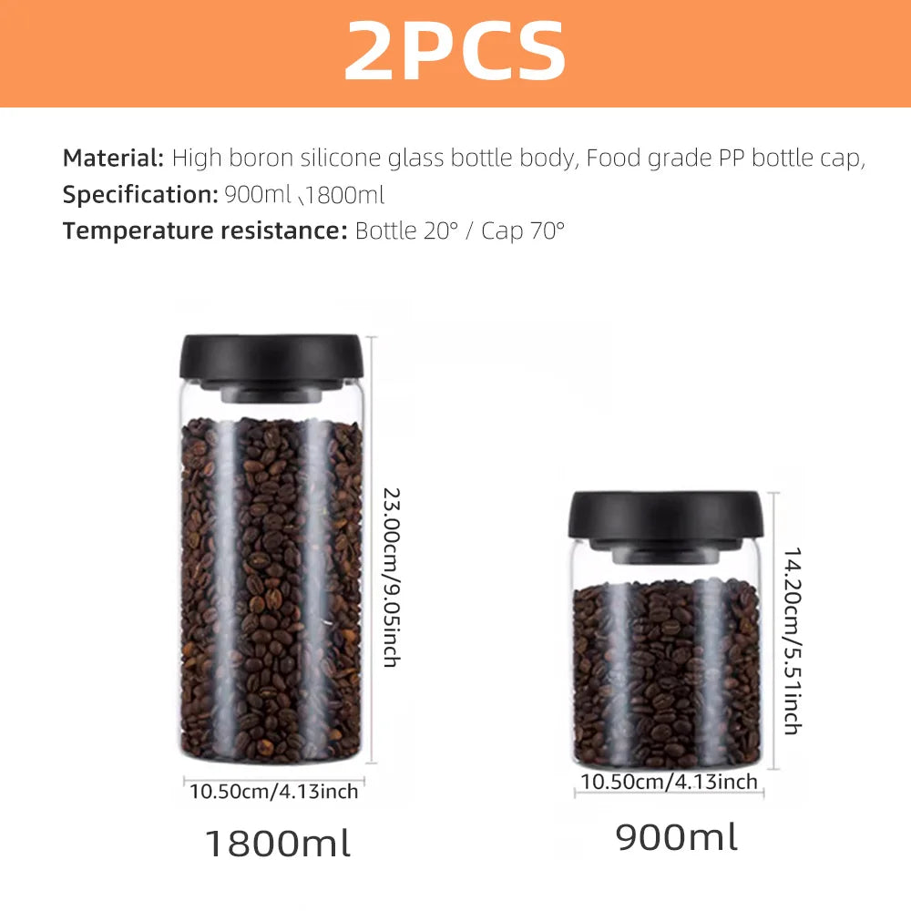 Vacuum Sealed Jar for Fresh Coffee Bean Storage – Kitchen Essential image 9