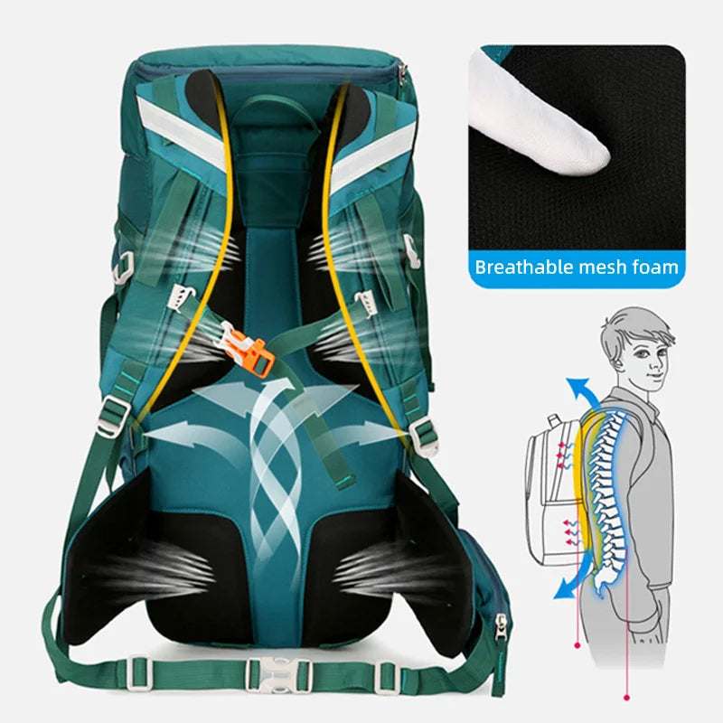 Versatile 40L Waterproof Camping Backpack for Outdoor Adventures image 3