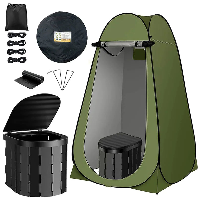 Portable Pop-Up Toilet Tent – Privacy Shelter for Camping &amp; Outdoor Travel image 0