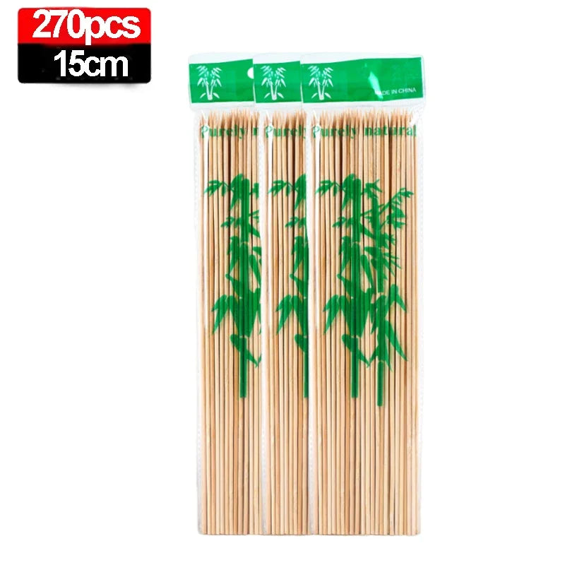 Premium Bamboo Skewer Sticks – Perfect for Parties and Barbecues - 15cm-270pcs image