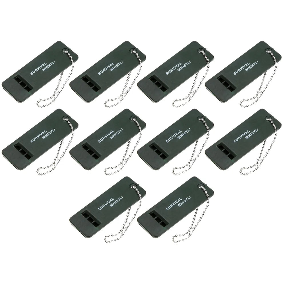 High Decibel 3-Frequency Survival Whistle – Essential Outdoor Tool - 10PCS image