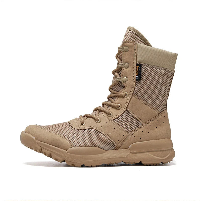 Summer Breathable Desert Hiking Boots for Men – Tactical and Lightweight image