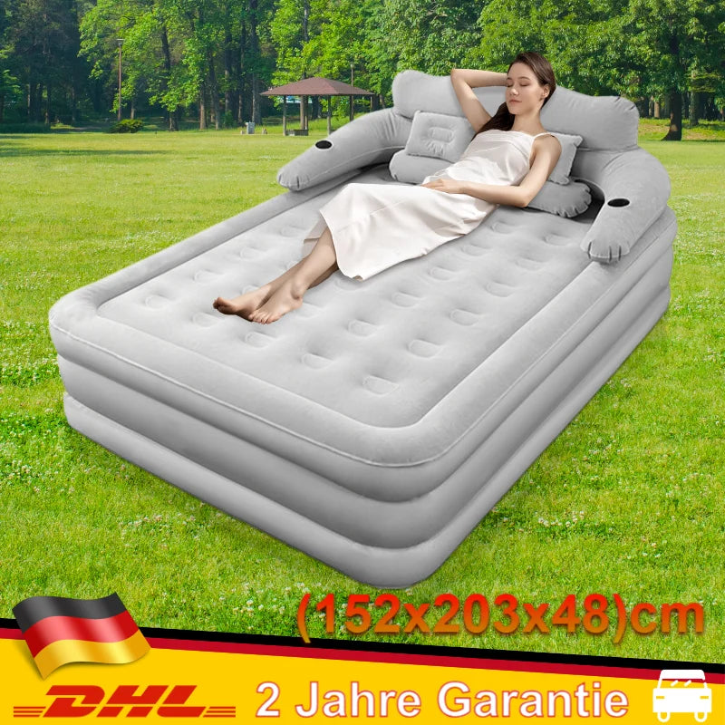 2 Person Automatic Inflatable Mattress – Perfect for Home, Camping &amp; More image 0