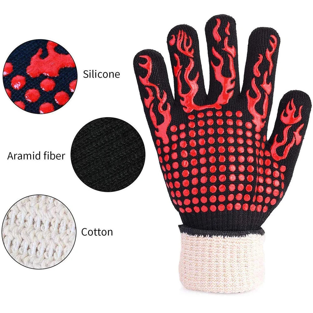 BBQ Grill Gloves – High Temperature Resistance Oven Mitts for Safe Grilling image 4