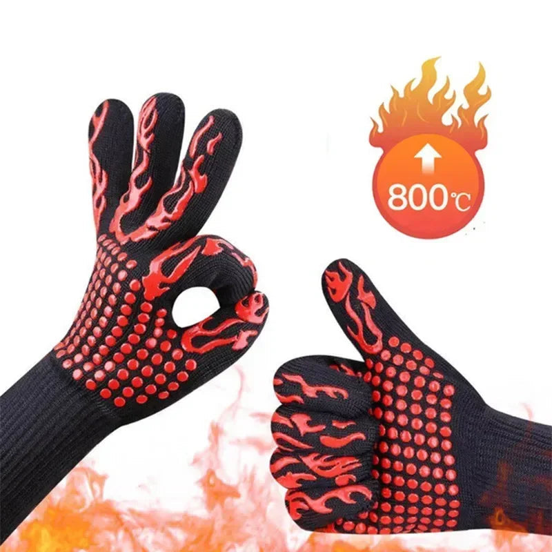 BBQ Microwave Oven Gloves – High Temperature Resistant Mitts for Cooking image 3
