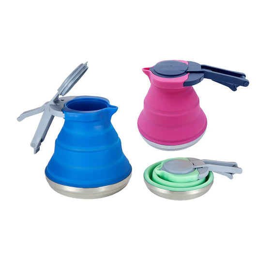 Easy Carry Silicone Folding Kettle with Steel Bottom – 1.5L Capacity image 1