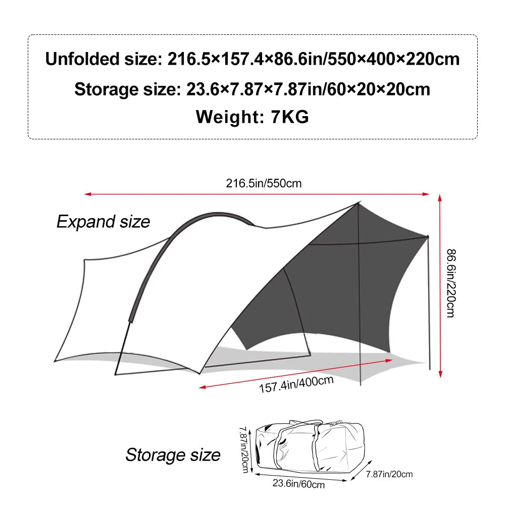8-10 Person Camping Sun Shade Canopy – Ultimate Outdoor Shelter image 5