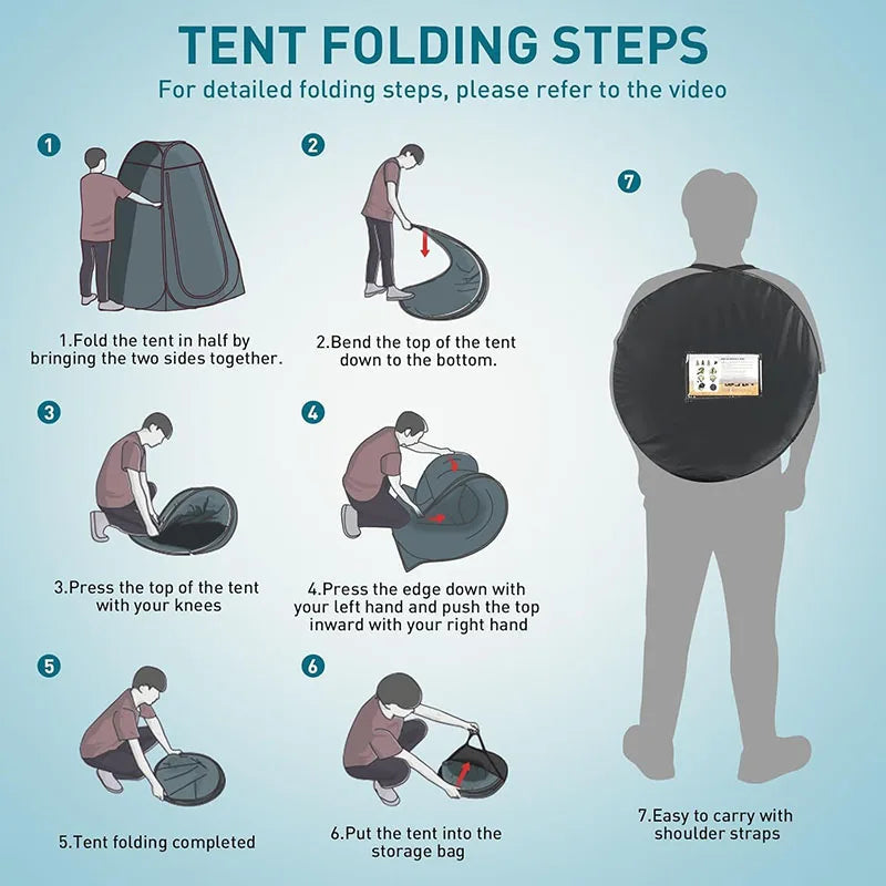 Portable Pop-Up Toilet Tent – Privacy Shelter for Camping &amp; Outdoor Travel image 1