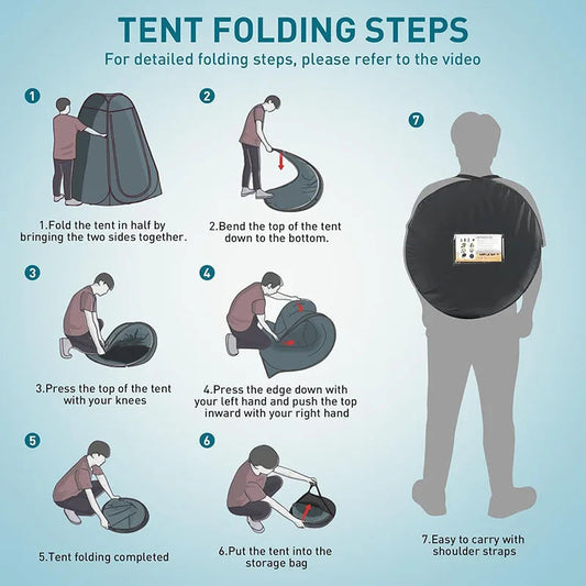 Portable Pop-Up Toilet Tent – Privacy Shelter for Camping &amp; Outdoor Travel image 1