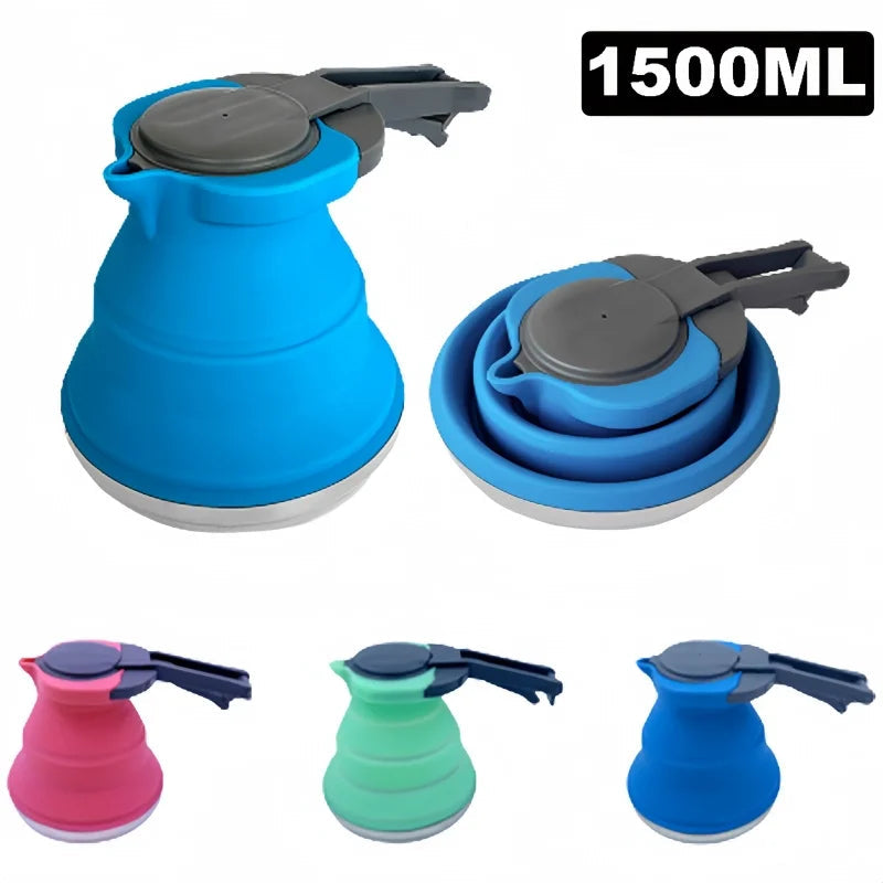 1500ML Collapsible Silicone Kettle – Perfect for Camping and Hiking image 0