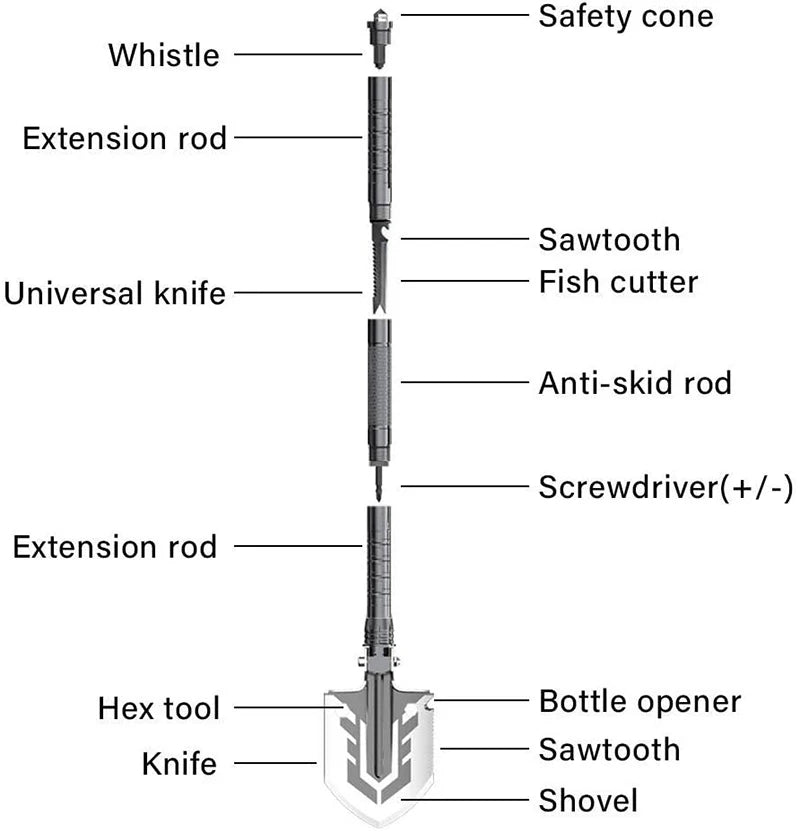 Outdoor Multi-purpose Folding Shovel – Essential Camping and Garden Tool image 2